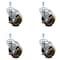 Service Caster 4 Inch High Temp Phenolic Swivel 3/8 Inch Threaded Stem Caster Set with Brake SCC-TS20S414-PHRHT-TLB-381615-4 - alternate 4